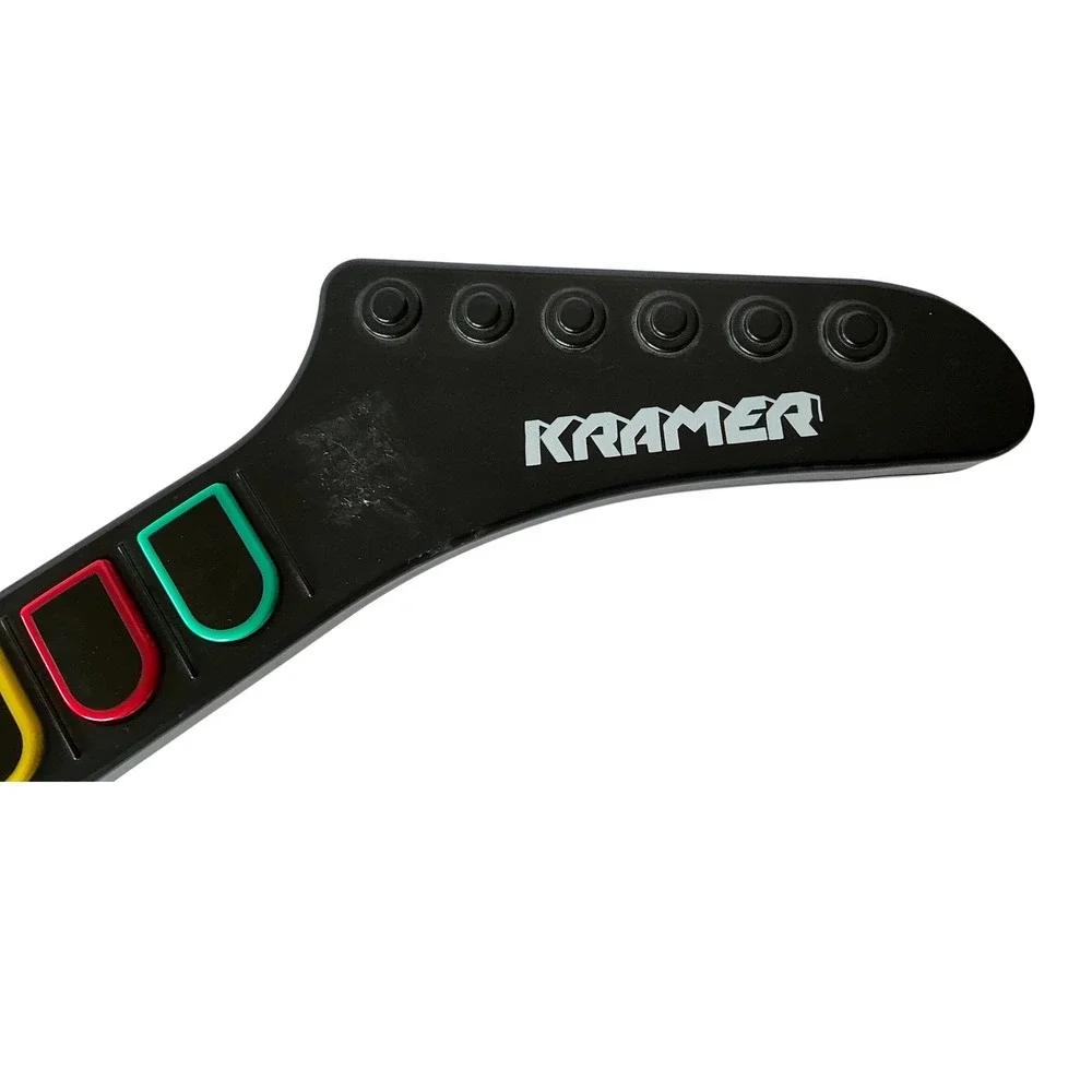 Kramer Guitar Hero Aerosmith As-is Wireless‎ PS2 Black Striker Gaming Guitar